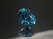 Grade A best color heart shaped blue zircon loose gemstone to buy for engagement jewelry. 