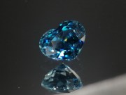 Grade A best color heart shaped blue zircon loose gemstone to buy for engagement jewelry. 