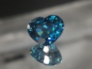 Grade A best color heart shaped blue zircon loose gemstone to buy for engagement jewelry. 