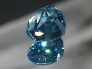 Grade A best color heart shaped blue zircon loose gemstone to buy for engagement jewelry. 