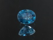 Excellent color discounted Cambodia blue zircon, 7.55 carats oval cut