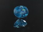 Excellent color discounted Cambodia blue zircon, 7.55 carats oval cut