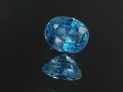 Excellent color discounted Cambodia blue zircon, 7.55 carats oval cut