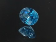 Excellent color discounted Cambodia blue zircon, 7.55 carats oval cut