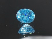 Excellent color discounted Cambodia blue zircon, 7.55 carats oval cut