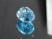 Excellent color discounted Cambodia blue zircon, 7.55 carats oval cut