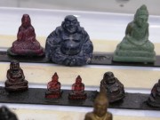 Buddha and Ganesha Carvings made of Tektite, Amethyst, Topaz, Ruby, Mother of Pearl, Marble, Bone, Ivory and more. 