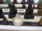 Buddha and Ganesha Carvings made of Tektite, Amethyst, Topaz, Ruby, Mother of Pearl, Marble, Bone, Ivory and more. 