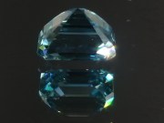 Blue Zircon Gemstone: 7ct+ trimmed baguette (octagon / step cut) sky blue Zircon from Cambodia