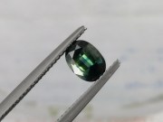 1 Carat Fancy Multicolor Sapphire Blue Green Yellow Stripes Oval Sapphire from Thailand. 