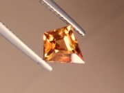 Fancy lozenge cut Jacinth Zircon (orange zircon) from Cambodia