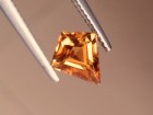 Fancy lozenge cut Jacinth Zircon (orange zircon) from Cambodia