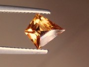 Fancy lozenge cut Jacinth Zircon (orange zircon) from Cambodia