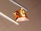 Fancy lozenge cut Jacinth Zircon (orange zircon) from Cambodia