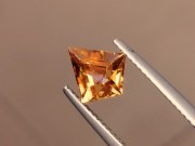 Fancy lozenge cut Hyacinth (Jacinth) Zircon (orange zircon) from Cambodia