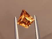 Fancy lozenge cut Jacinth Zircon (orange zircon) from Cambodia