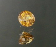 Very bright and vivid orange round natural Zircon shiny loose gemstone