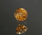 Very bright and vivid orange round natural Zircon shiny loose gemstone