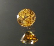 Very bright and vivid orange round natural Zircon shiny loose gemstone