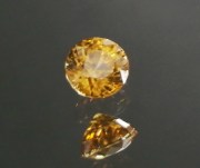 Very bright and vivid orange round natural Zircon shiny loose gemstone