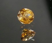 Very bright and vivid orange round natural Zircon shiny loose gemstone