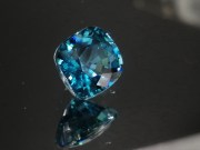 Exquisite perfect and high hue dense blue A+ grade color blue Zircon cushion cut blue zircon