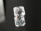 Perfectly Shiny White Trimmed Rectangle Cut Zircon from Cambodia