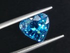 AAA grade best color wide heart shape blue zircon wide 6ct+ loose gemstone to buy for sale. 