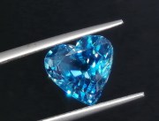 AAA grade best color wide heart shape blue zircon wide 6ct+ loose gemstone to buy for sale. 