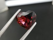 Deep Red to Purple Garnet Heart Shape for Pendant