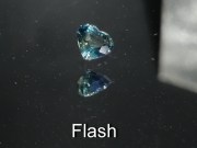 Green and Yellow to Blue Sapphire Heart Shaped from Chanthaburi Thailand. 