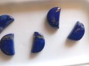 Lapis Lazuli fancy and fashion half-moon cabochons designs, retail or with discount on wholesale