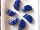 Lapis Lazuli fancy and fashion half-moon cabochons designs, retail or with discount on wholesale
