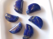 Lapis Lazuli fancy and fashion half-moon cabochons designs, retail or with discount on wholesale