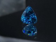 Exquisite and premium gemstone, top grade A large  9ct- blue Zircon pear to trillion shaped for Pendant. 