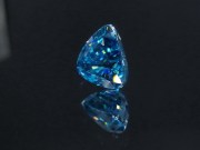 Exquisite and premium gemstone, top grade A large  9ct- blue Zircon pear to trillion shaped for Pendant. 