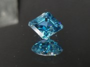 8ct Lozenge Grade B Good Blue Zircon from Cambodia