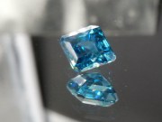 8ct Lozenge Grade B Good Blue Zircon from Cambodia