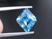 8ct Lozenge Grade B Good Blue Zircon from Cambodia