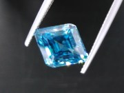 8ct Lozenge Grade B Good Blue Zircon from Cambodia