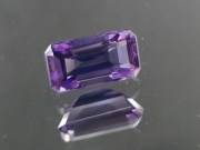 Rectangle / trimmed baguette mild purple excellent cut Amethyst from Madagascar for Sale