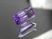 Rectangle / trimmed baguette mild purple excellent cut Amethyst from Madagascar for Sale