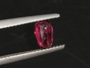 1.2 carats pink-red Ruby rounded pear unheated raw from Mozambique