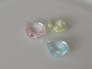 Colourful pastel pink yellow and blue Beryl set