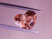 8 carats large heart shape sand yellow orange natural zircon gemstone for pendant