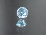 Pastel Blue Zircon, Very Clean and Shiny, Round Cut, 7mm