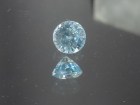 Pastel Blue Zircon, Very Clean and Shiny, Round Cut, 7mm