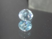 Pastel Blue Zircon, Very Clean and Shiny, Round Cut, 7mm