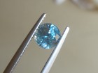Pastel Blue Zircon, Very Clean and Shiny, Round Cut, 7mm