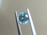 Pastel Blue Zircon, Very Clean and Shiny, Round Cut, 7mm